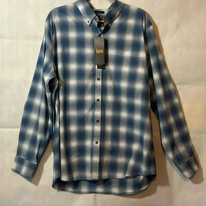 NWT Men’s button down Plaid SHIRT XL